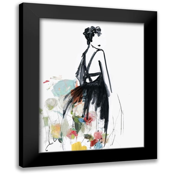 Wilson, Aimee 12x14 Black Modern Framed Museum Art Print Titled - Fashion Flowers II