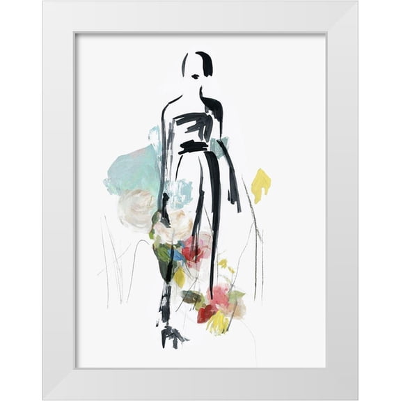 Wilson, Aimee 12x14 White Modern Wood Framed Museum Art Print Titled - Fashion Flowers III