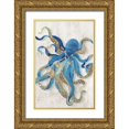 thumbnail image 1 of Wilson, Aimee 13x18 Gold Ornate Wood Framed with Double Matting Museum Art Print Titled - Blue Octopus, 1 of 4