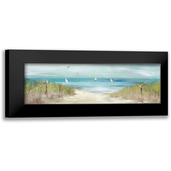 Wilson, Aimee 14x7 Black Modern Framed Museum Art Print Titled - Beachlong Birds