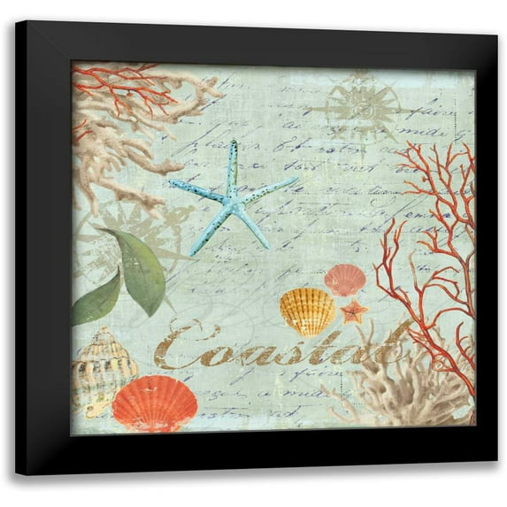 Wilson, Aimee 15x15 Black Modern Framed Museum Art Print Titled - Coastal - Mini