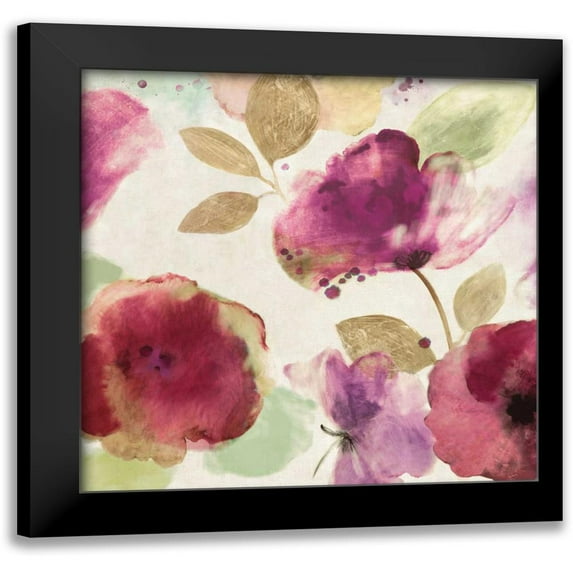 Wilson, Aimee 15x15 Black Modern Framed Museum Art Print Titled - Watercolour Florals I