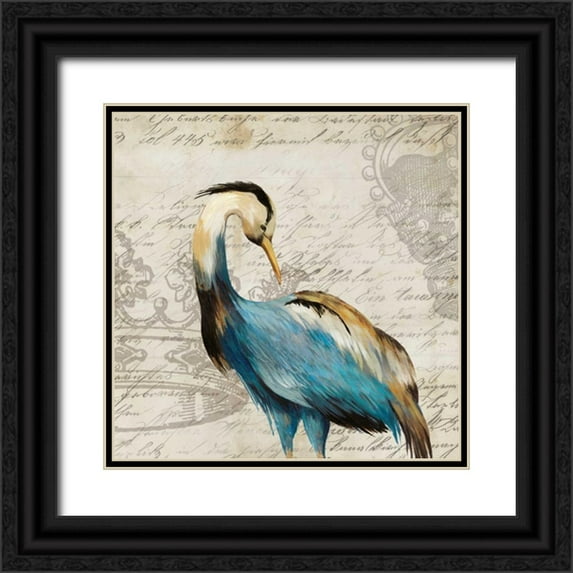 Wilson, Aimee 15x15 Black Ornate Wood Framed with Double Matting Museum Art Print Titled - Heron I