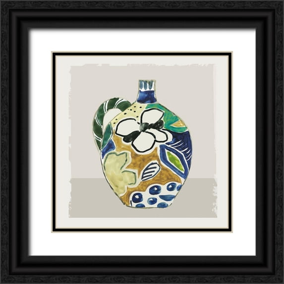 Wilson, Aimee 15x15 Black Ornate Wood Framed with Double Matting Museum Art Print Titled - Picasso Vase I