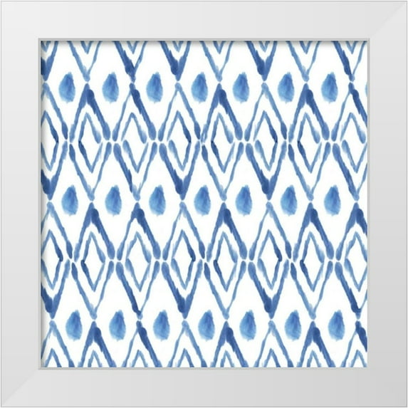 Wilson, Aimee 15x15 White Modern Wood Framed Museum Art Print Titled - Indigo Diamonds