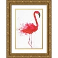 thumbnail image 1 of Wilson, Aimee 17x24 Gold Ornate Wood Framed with Double Matting Museum Art Print Titled - Flamingo Portrait II, 1 of 4