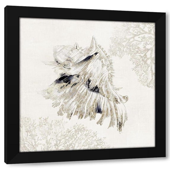 Wilson, Aimee 20x20 Black Modern Framed Museum Art Print Titled - Silver Shell II