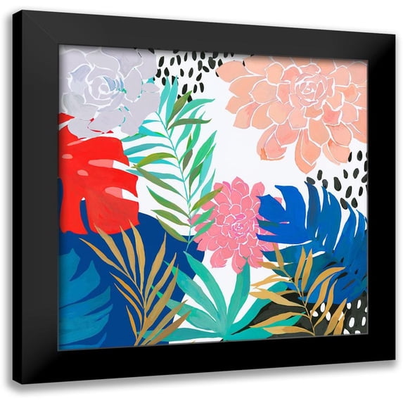 Wilson, Aimee 20x20 Black Modern Framed Museum Art Print Titled - Tropical Matisse