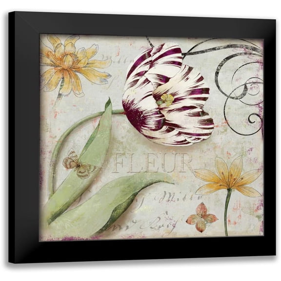 Wilson, Aimee 20x20 Black Modern Framed Museum Art Print Titled - Tulipa I
