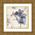 thumbnail image 1 of Wilson, Aimee 20x20 Gold Ornate Wood Framed with Double Matting Museum Art Print Titled - Blushing Blue II - Mini, 1 of 4