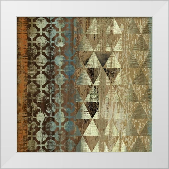 Wilson, Aimee 20x20 White Modern Wood Framed Museum Art Print Titled - Tribal Moderne IV