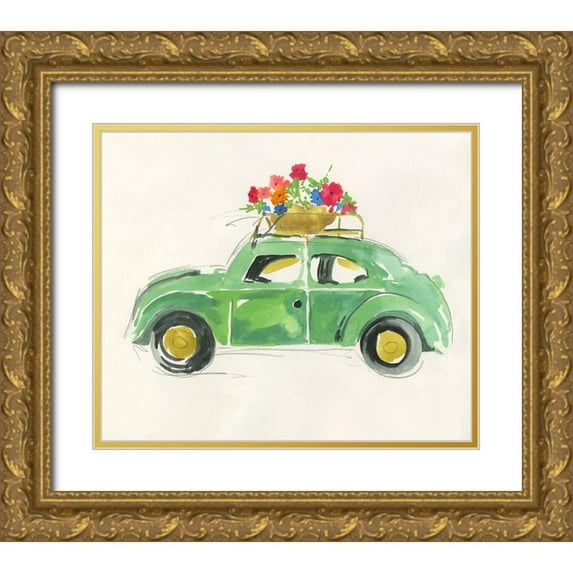 Wilson, Aimee 23x20 Gold Ornate Wood Framed with Double Matting Museum Art Print Titled - Charming Journey