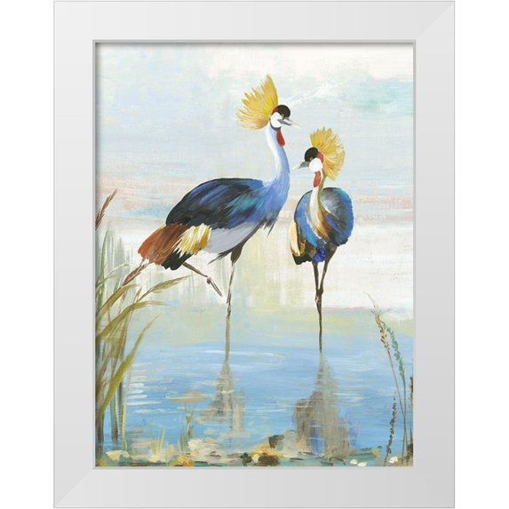 Wilson, Aimee 25x32 White Modern Wood Framed Museum Art Print Titled - Heron Pairing