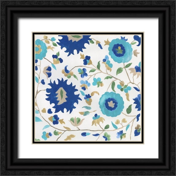 Wilson, Aimee 26x26 Black Ornate Wood Framed with Double Matting Museum Art Print Titled - Garden of Delight I