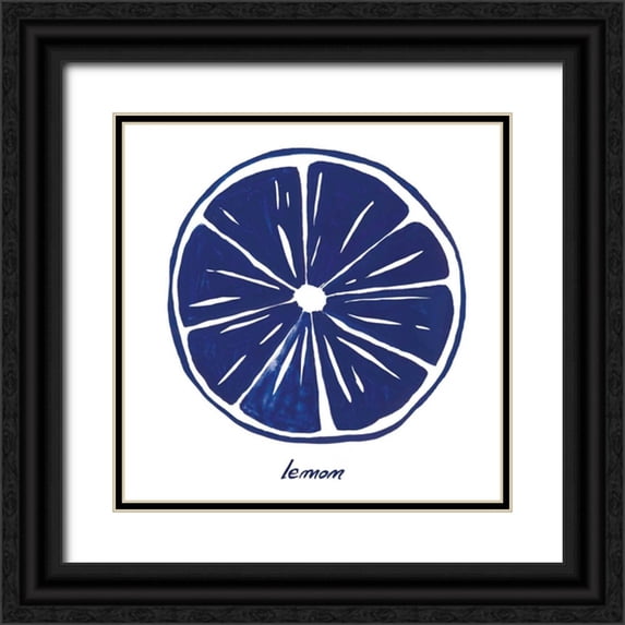 Wilson, Aimee 26x26 Black Ornate Wood Framed with Double Matting Museum Art Print Titled - Indigo Lemon
