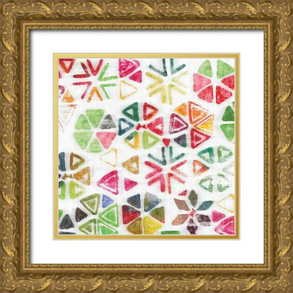 Wilson, Aimee 26x26 Gold Ornate Wood Framed with Double Matting Museum Art Print Titled - Folk II