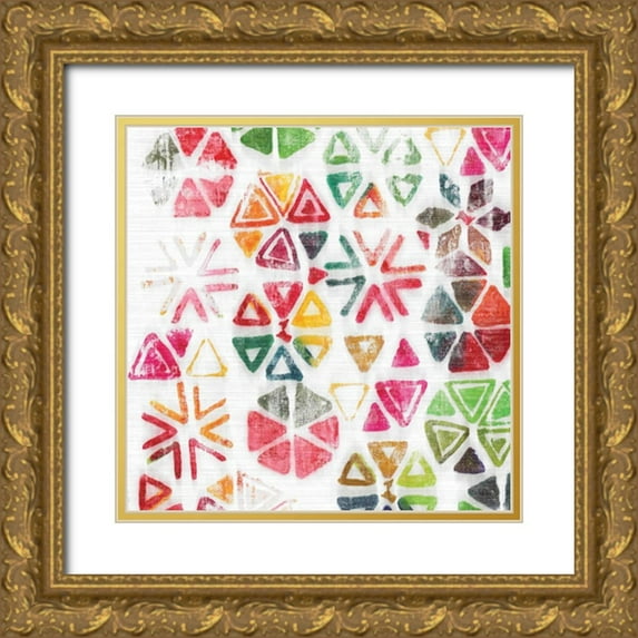 Wilson, Aimee 26x26 Gold Ornate Wood Framed with Double Matting Museum Art Print Titled - Folk I