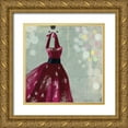 thumbnail image 1 of Wilson, Aimee 26x26 Gold Ornate Wood Framed with Double Matting Museum Art Print Titled - Fuschia Dress II, 1 of 4