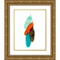 thumbnail image 1 of Wilson, Aimee 26x32 Gold Ornate Wood Framed with Double Matting Museum Art Print Titled - Mod Feathers, 1 of 4
