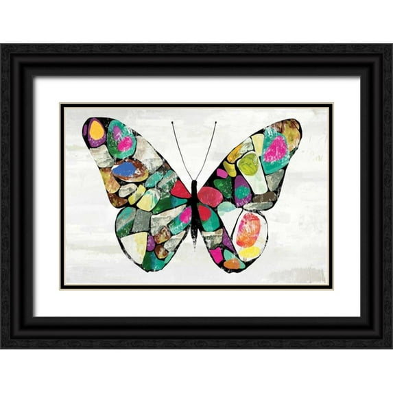 Wilson, Aimee 32x23 Black Ornate Wood Framed with Double Matting Museum Art Print Titled - Butterfly