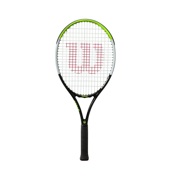 Wilson Blade Feel 25" Junior Tennis Racket - Green & Black (Ages 9-10), 100 sq in, 9.1oz