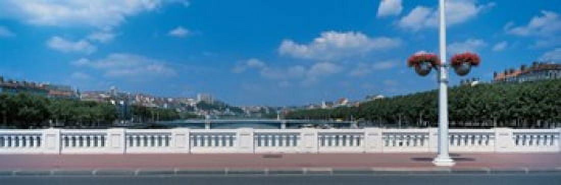 Wilson Bridge Lyon France Canvas Art - Panoramic Images (36 x 12)