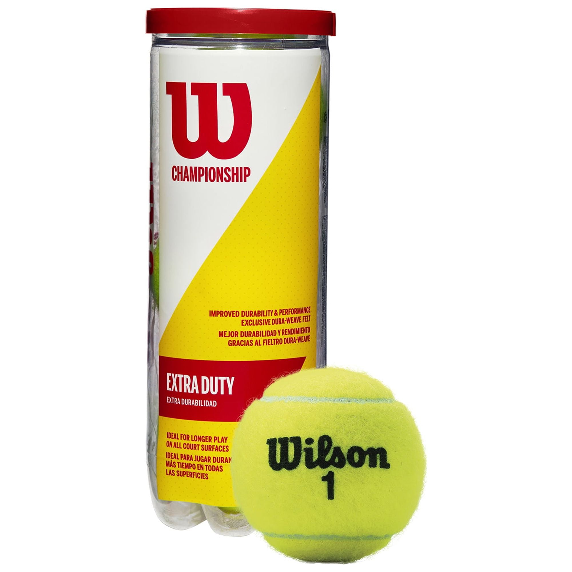Wilson Championship Extra Duty Tennis Ball for Clay Court - 3 Ball