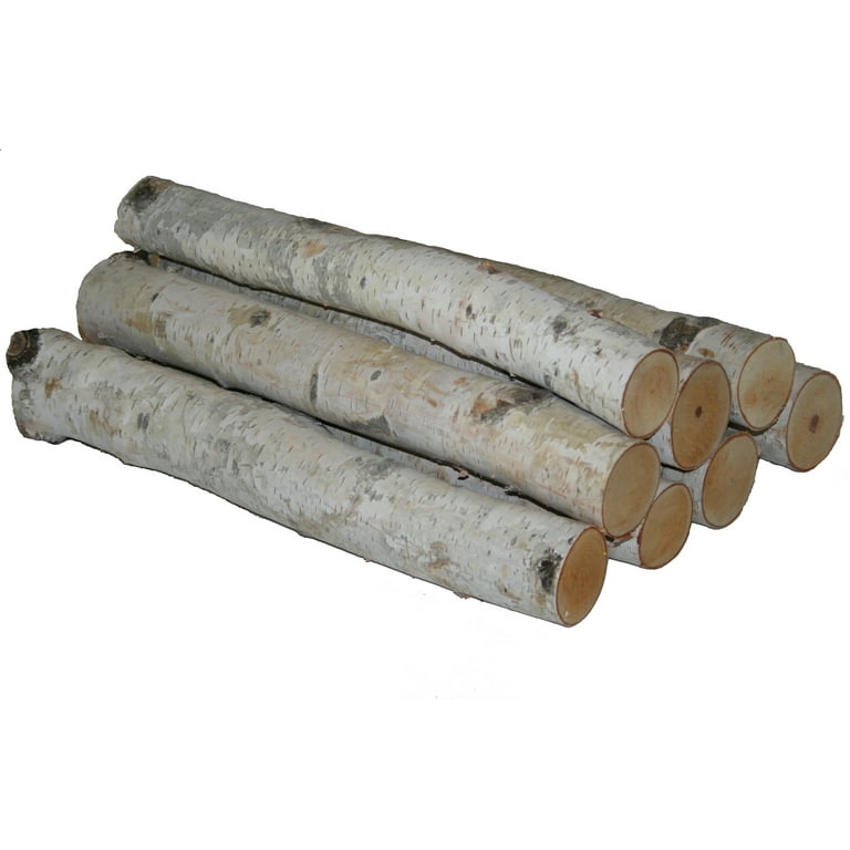 Round Logs for Decoration - Birch - 20cm Long - Covers 30cm x 40cm (0.12  metre squared) Kiln Dried Bug Free Lovely Smell : : DIY & Tools