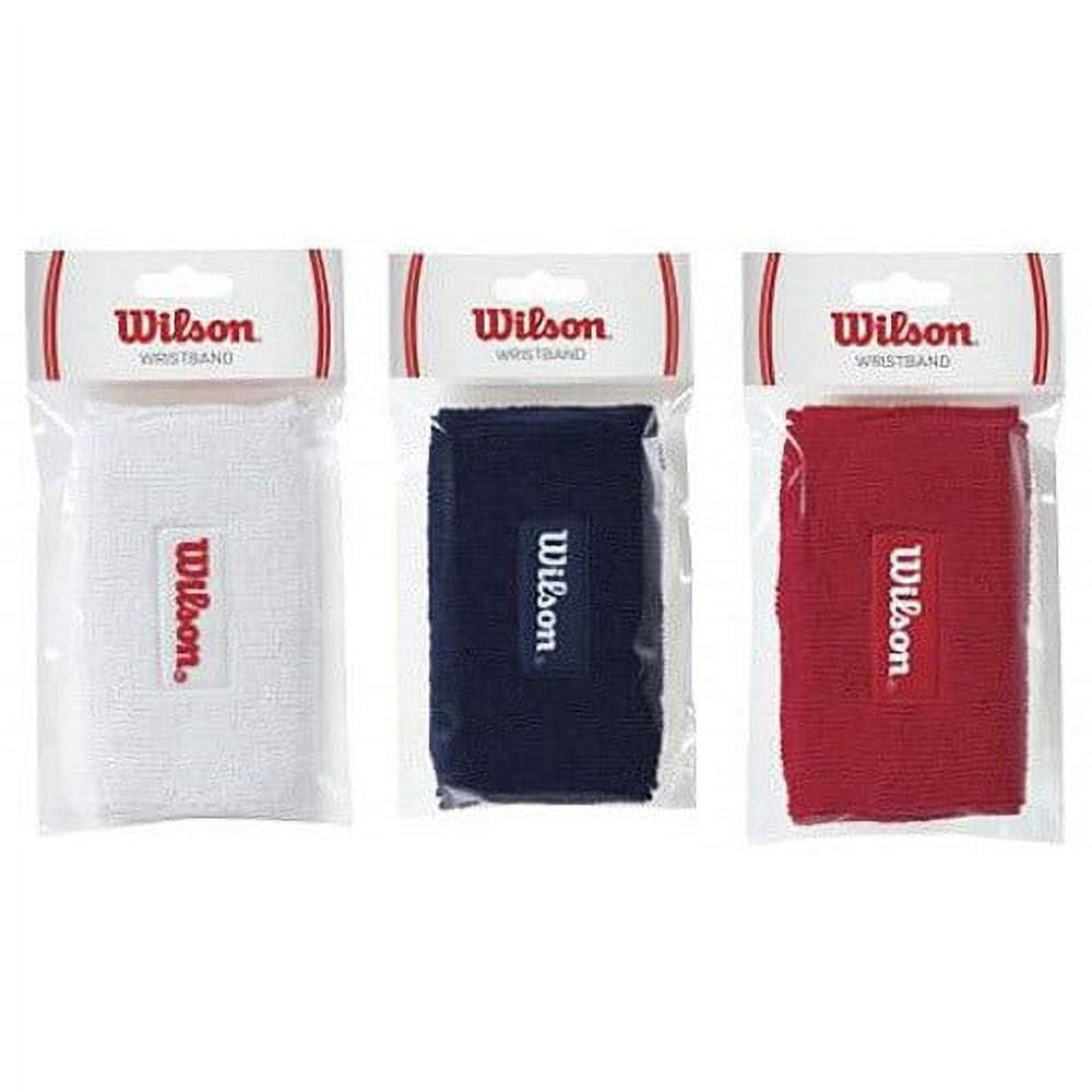 Wilson Adult Sports Sweatband Blue, Red, White 1 Pack
