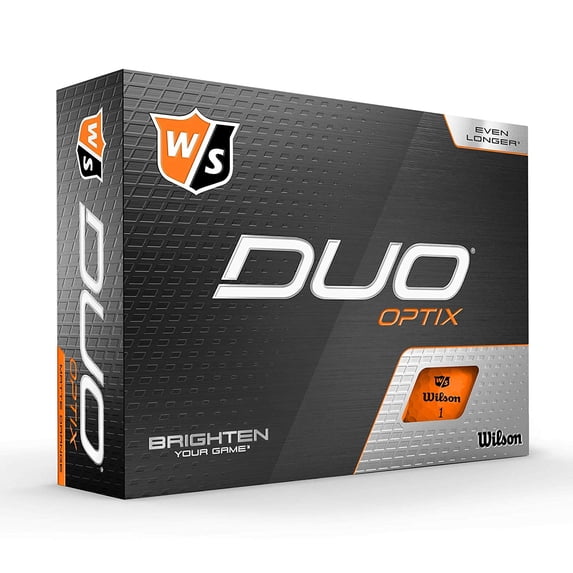 Wilson Duo Optix Golf Ball, Orange, 12-ball pack