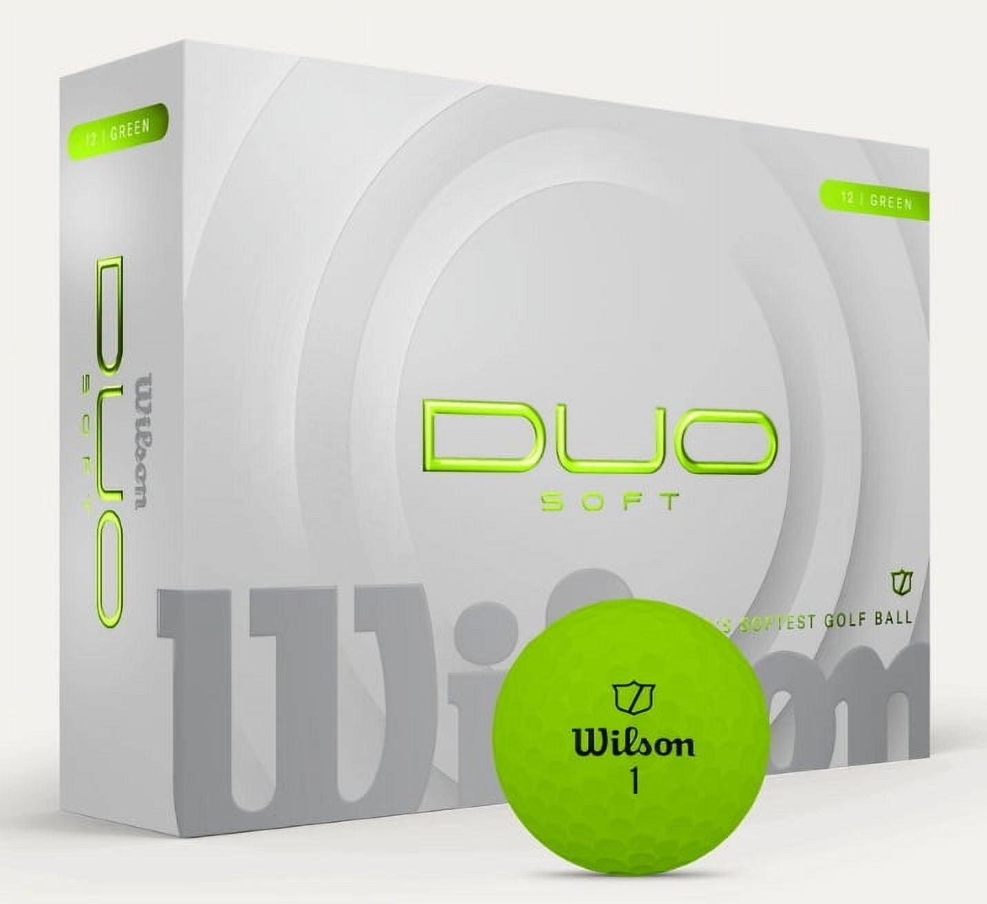 Wilson Duo Soft Green Two-Piece Golf Balls, 12-Pack