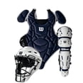 thumbnail image 1 of Wilson EZ Gear 2.0 Catcher’s Gear Kit - Navy, Large/X-Large (Ages 7-12), 1 of 6