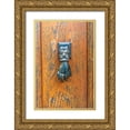 thumbnail image 1 of Wilson, Emily 11x14 Gold Ornate Wood Framed with Double Matting Museum Art Print Titled - France-Dordogne-Hautefort A metal door knocker in the shape of a hand in the town of Hautefort, 1 of 4