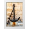 thumbnail image 1 of Wilson, Emily 11x14 White Modern Wood Framed Museum Art Print Titled - Italy-Apulia-Metropolitan City of Bari-Giovinazzo Old rusted anchor in front of a stone wall, 1 of 4