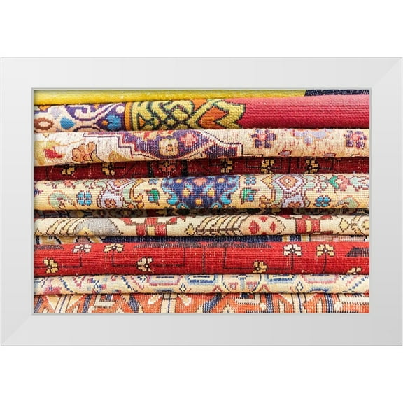 Wilson, Emily 14x11 White Modern Wood Framed Museum Art Print Titled - Africa-Egypt-Cairo-Giza Rugs for purchase a at rug and tapestry weaving school