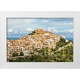 thumbnail image 1 of Wilson, Emily 14x11 White Modern Wood Framed Museum Art Print Titled - Messina Province-Caronia The medieval hilltop town Caronia-built around a Norman castle, 1 of 4