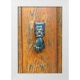 thumbnail image 1 of Wilson, Emily 23x32 White Modern Wood Framed Museum Art Print Titled - France-Dordogne-Hautefort A metal door knocker in the shape of a hand in the town of Hautefort, 1 of 4
