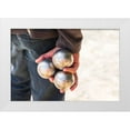 thumbnail image 1 of Wilson, Emily 24x17 White Modern Wood Framed Museum Art Print Titled - France-Haute-Vienne-Limoges Man playing boules in a park in Limoges, 1 of 4