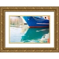 thumbnail image 1 of Wilson, Emily 32x23 Gold Ornate Wood Framed with Double Matting Museum Art Print Titled - Agrigento Province-Sciacca Reflection of a fishing boat in the harbor, 1 of 4