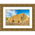 thumbnail image 1 of Wilson, Emily M. 14x11 Gold Ornate Wood Framed with Double Matting Museum Art Print Titled - Pullman-Washington State-USA-Stack of hay bales in the Palouse hills, 1 of 4