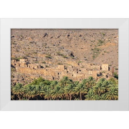 Wilson, Emily M. 14x11 White Modern Wood Framed Museum Art Print Titled - Middle East-Arabian Peninsula-Oman-Ad Dakhiliyah-Al Hamra-The ruins of an ancient village in Oman