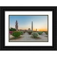 thumbnail image 1 of Wilson, Emily M. 24x17 Black Ornate Wood Framed with Double Matting Museum Art Print Titled - Middle East-Arabian Peninsula-Oman-Muscat-Sunset view of the Sultan Qaboos Grand Mosque in Bawshar, 1 of 4