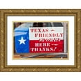 thumbnail image 1 of Wilson, Emily M. 24x17 Gold Ornate Wood Framed with Double Matting Museum Art Print Titled - Bandera-Texas-USA-Texas friendly sign in the Texas Hill Country, 1 of 4