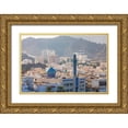thumbnail image 1 of Wilson, Emily M. 32x23 Gold Ornate Wood Framed with Double Matting Museum Art Print Titled - Middle East-Arabian Peninsula-Oman-Muscat-Muttrah-Blue minaret and dome of a mosque in Muttrah, 1 of 4