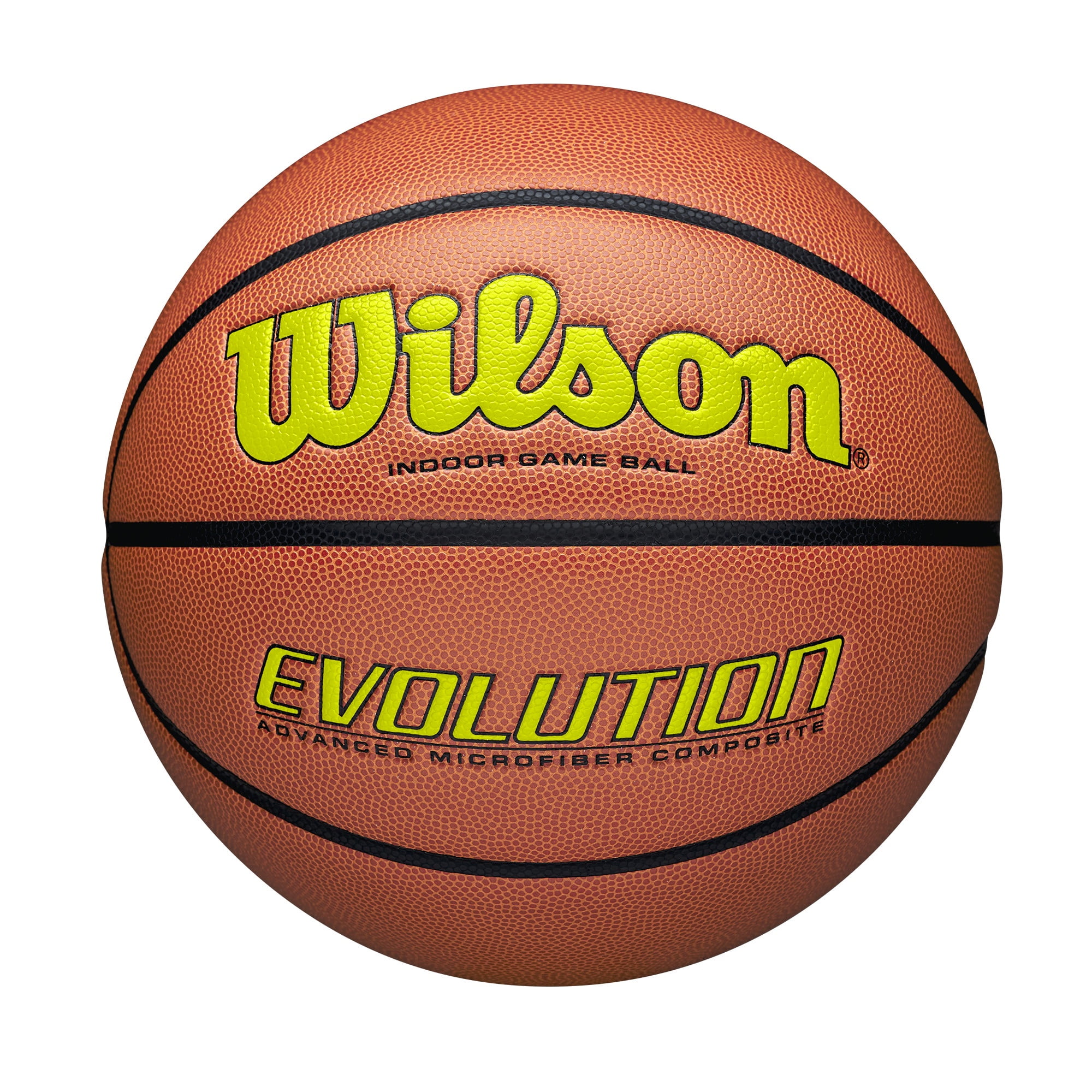 Wilson Evolution Indoor Game Basketball - Optic Yellow, Size 6 - 28.5"