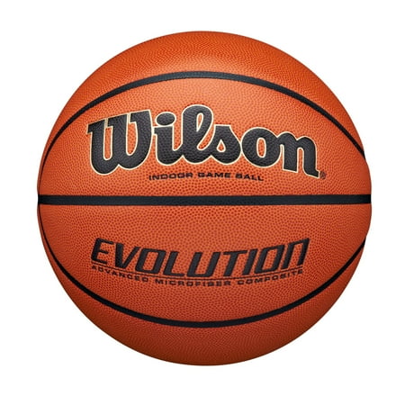 wilson evolution indoor game basketball - black, size 7 - 29.5"