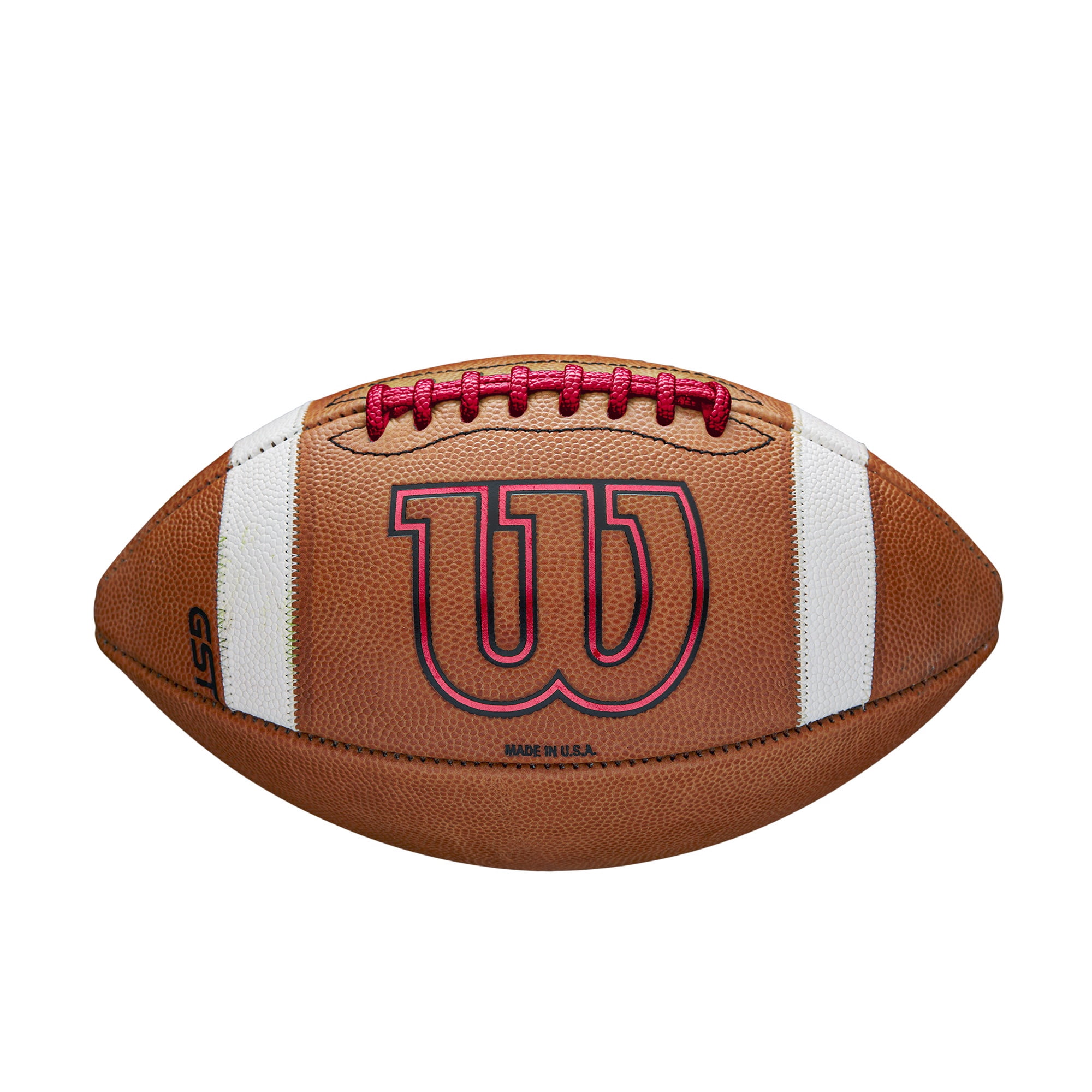 Wilson GST Color Game Football - Red, Official Size
