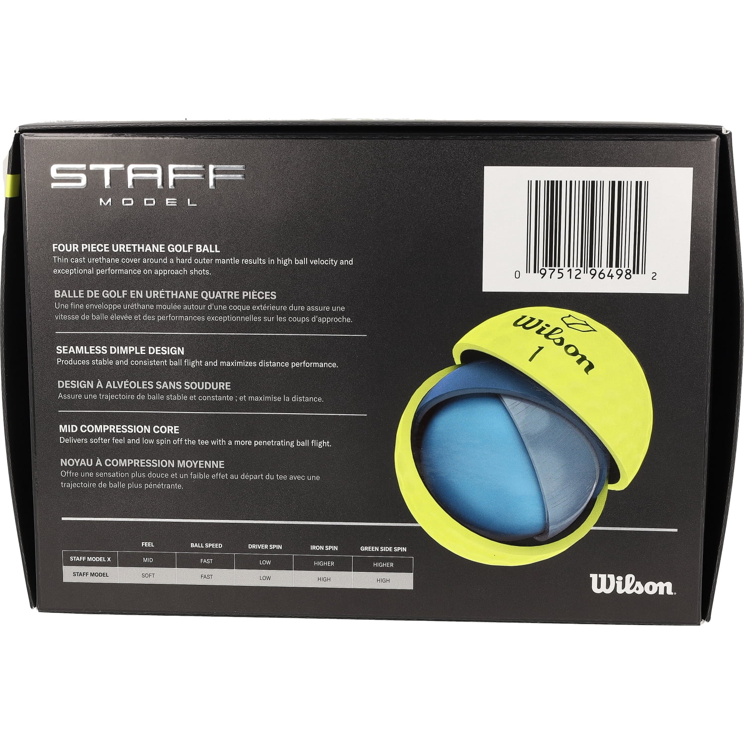 Wilson Golf 2026 Staff Model Golf Balls 1-Dozen [Yellow]