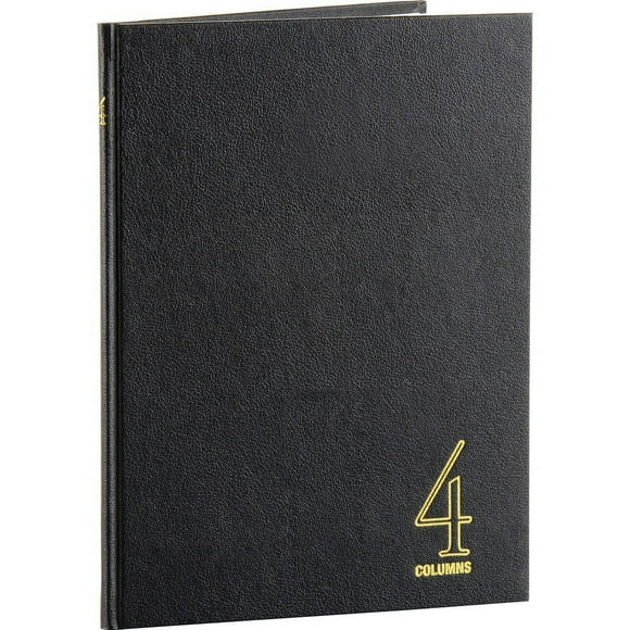 Wilson Jones 74100 4-Column Account Book - Sewn Bound - 7" x 9.25" Form Size - 9.50" x 7" Sheet Size - 4 Columns per Sheet - White Sheet(s) - Red, Blue Print Color - Black, Gold Co | Bundle of 5
