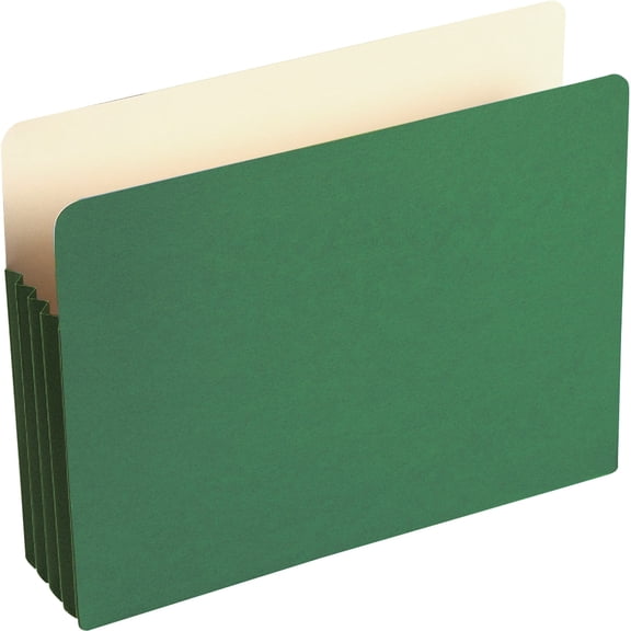Wilson Jones ColorLife File Pocket, 5 1/4" Expansion, 9 1/2" x 11 3/4" , Letter, Green, Box of 10